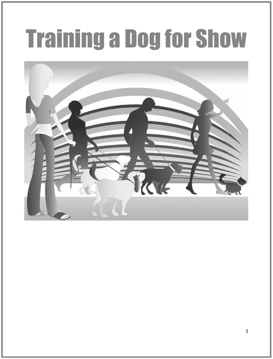 Product picture training a dog for show